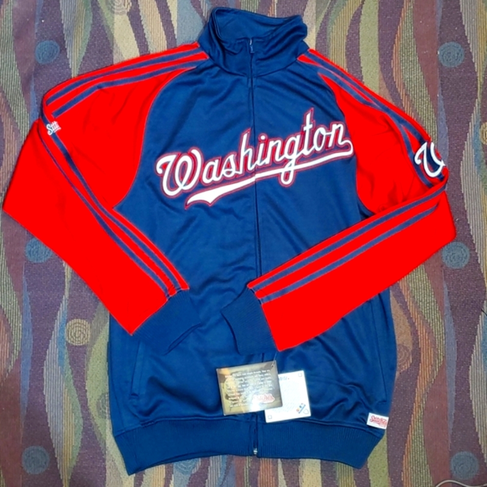 Stitches MLB Washington Nationals mens sweat jacket nwt